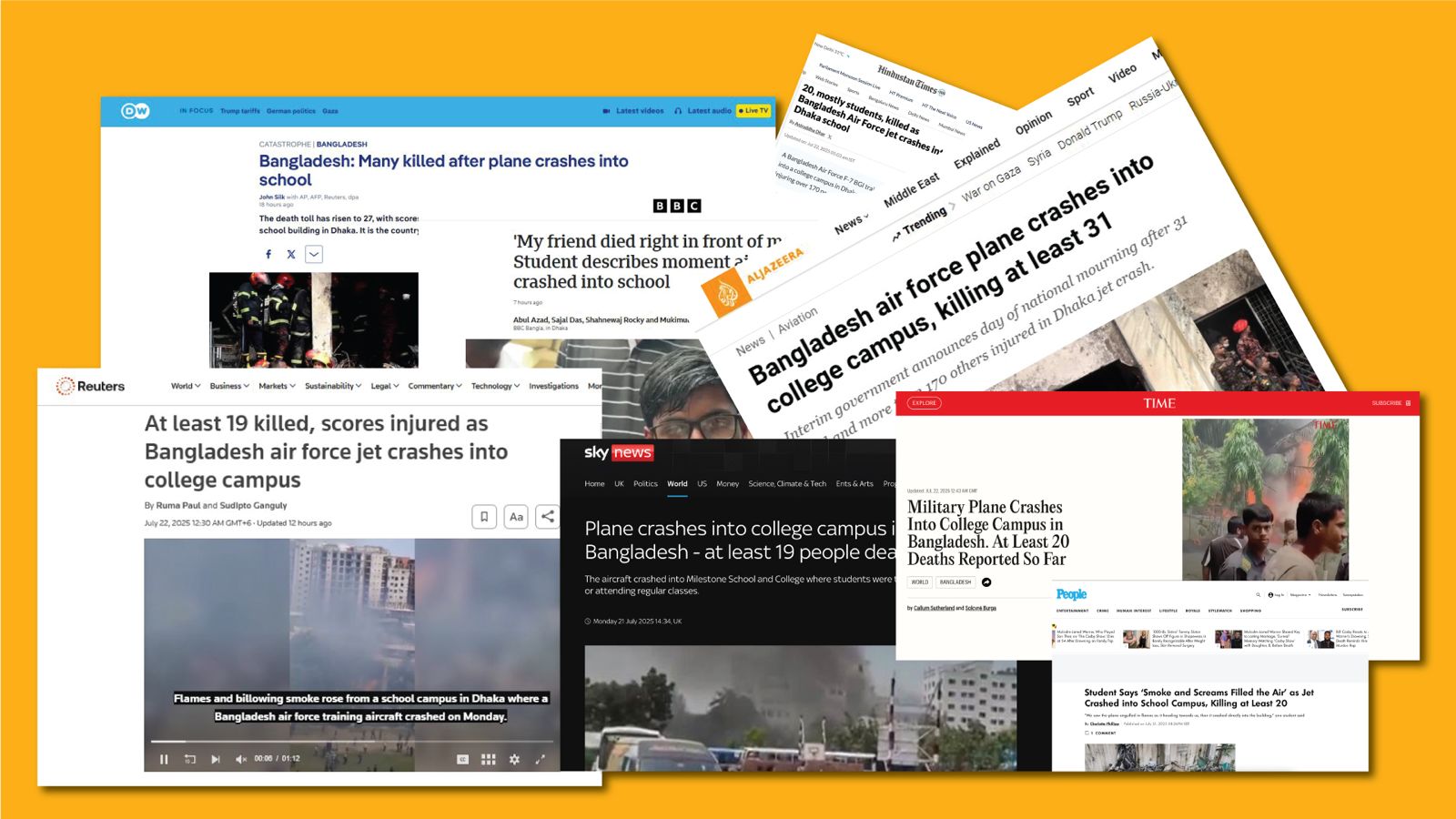 আন্তর্জাতিক সংবাদমাধ্যমে মাইলস্টোনে বিমান বিধ্বস্তের খবর